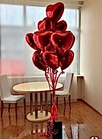 10 Adet Uçan Balon Kalpli