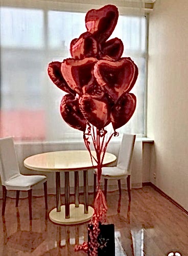 10 Adet Uçan Balon Kalpli